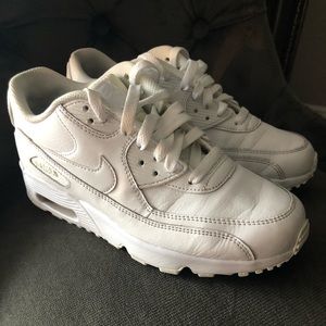 All white Nike air max